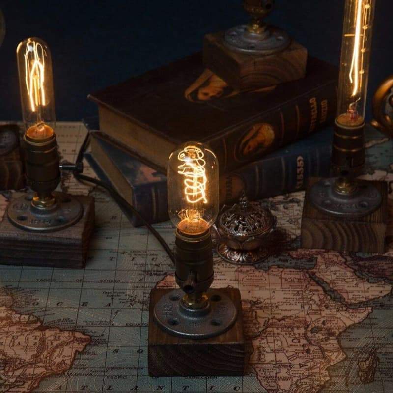 Lampe Steampunk - Bureau d' Antan-Passion Steampunk