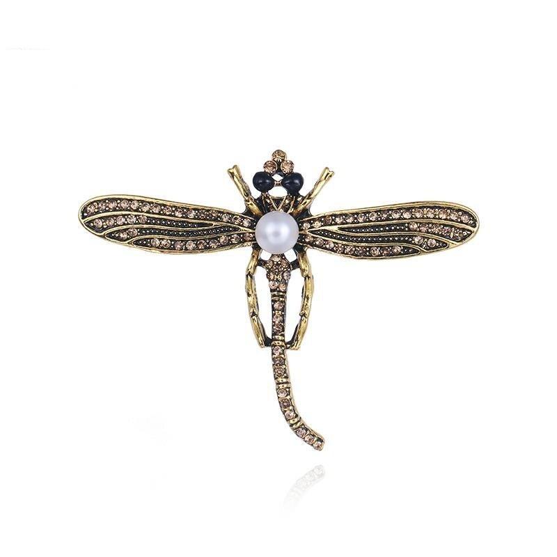 Broche Steampunk - Libellule Dorée-Passion Steampunk