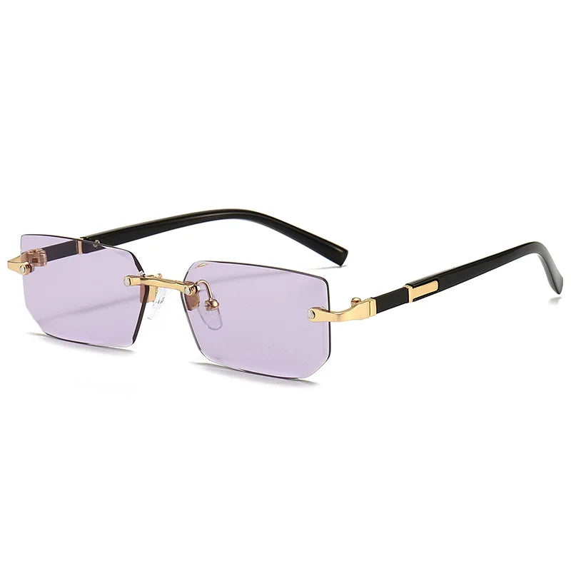 Lunette de Soleil Rectangulaire sans Monture - Moriarty-Passion Steampunk