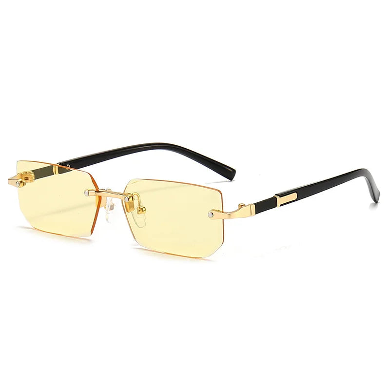 Lunette de Soleil Rectangulaire sans Monture - Moriarty-Passion Steampunk