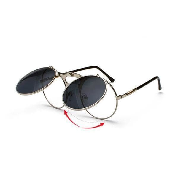 Lunettes de Soleil Verre Rabattable - Rétro Style-Passion Steampunk