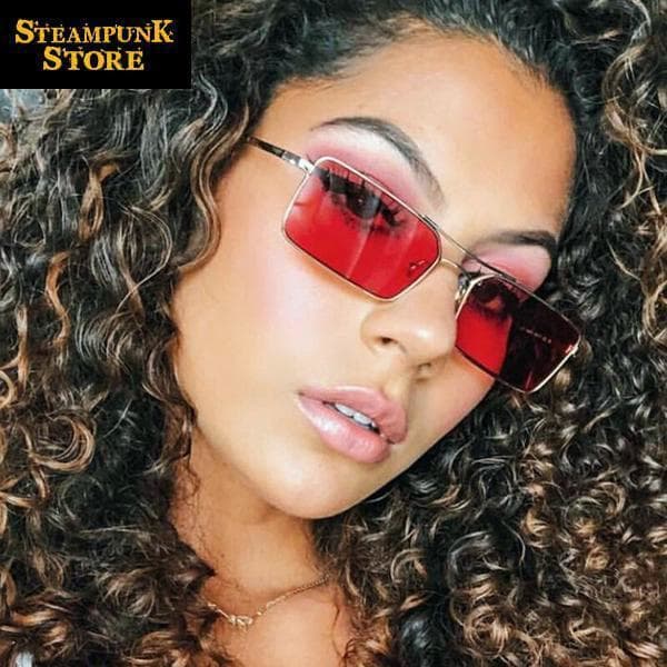 Lunettes de Soleil Rectangulaire - Vintage Style-Passion Steampunk