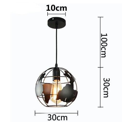 Lustre Mappemonde - Tour du Monde en 80 Jours-Passion Steampunk