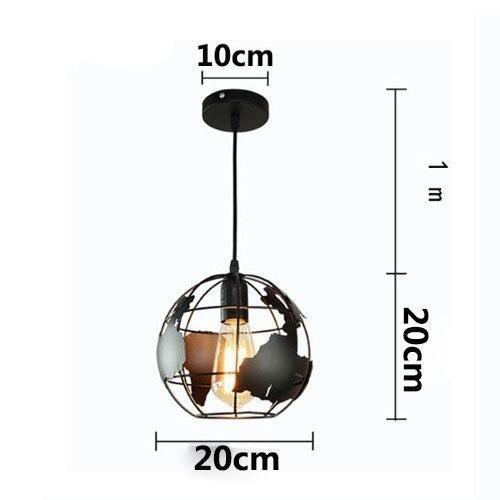 Lustre Mappemonde - Tour du Monde en 80 Jours-Passion Steampunk