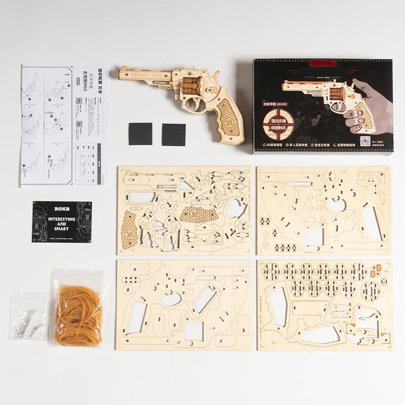 Maquette Arme en Bois - Revolver DIY-Passion Steampunk