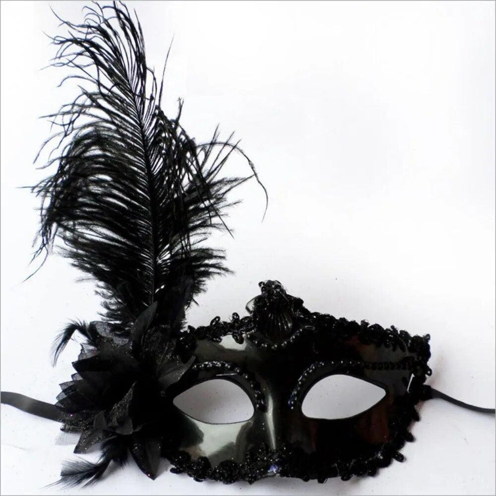 Masque Venitien Femme Noir ou Blanc-Passion Steampunk