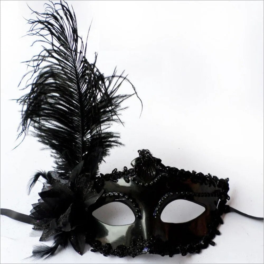 Masque Venitien Femme Noir ou Blanc-Passion Steampunk