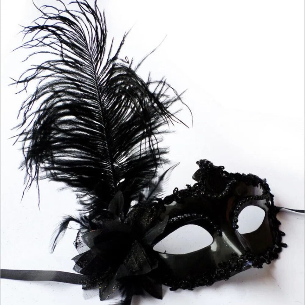 Masque Venitien Femme Noir ou Blanc-Passion Steampunk