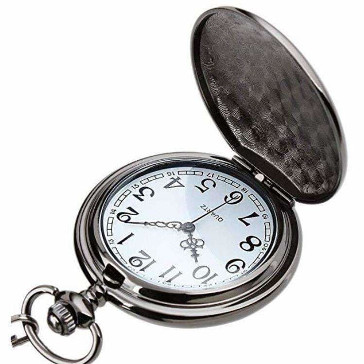 Montre a Gousset Noire - Obsidienne-Passion Steampunk