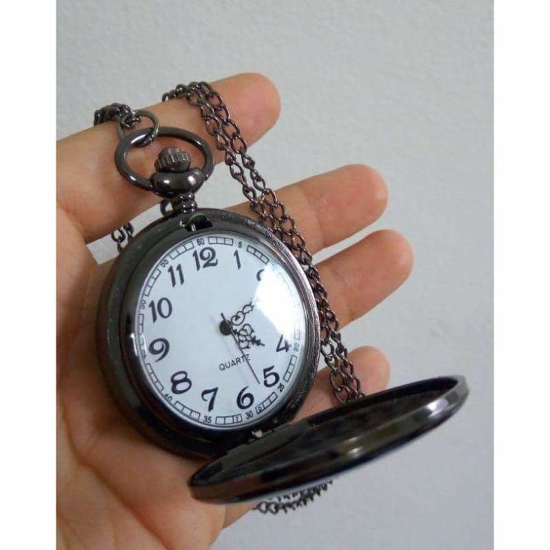 Montre a Gousset Noire - Obsidienne-Passion Steampunk
