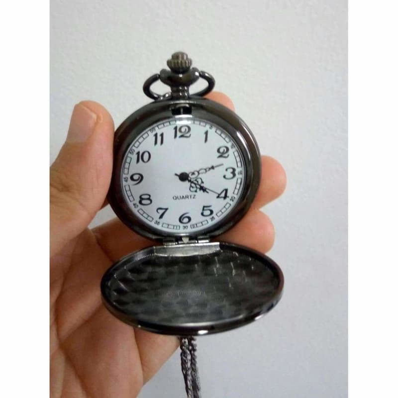 Montre a Gousset Noire - Obsidienne-Passion Steampunk