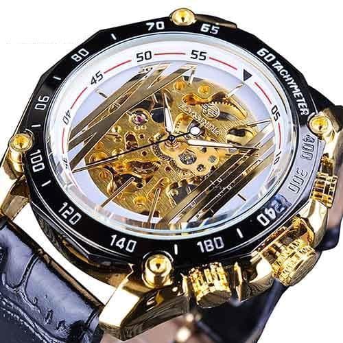 Montre Bracelet Automatique Squelette - Alpha-Passion Steampunk