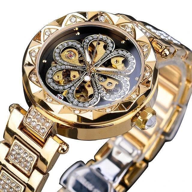 Montre Squelette - Fleur Steampunk-Passion Steampunk