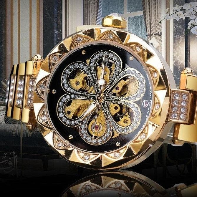 Montre Squelette - Fleur Steampunk-Passion Steampunk