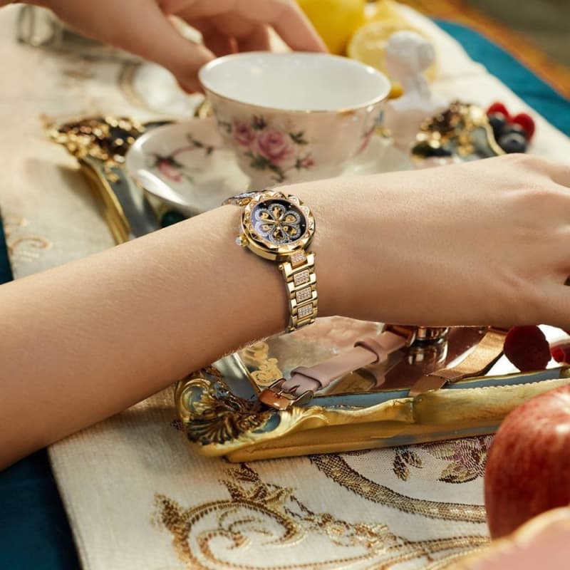 Montre Squelette - Fleur Steampunk-Passion Steampunk