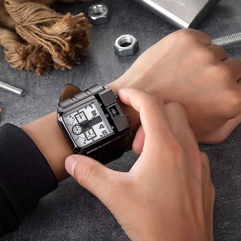 Montre Cadran Carré - Steampunk Style-Passion Steampunk