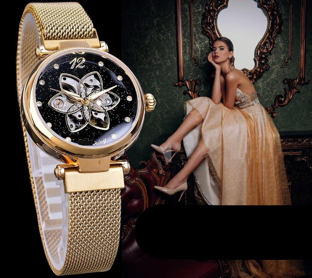 Montre Squelette - Fleur Mécanique-Passion Steampunk