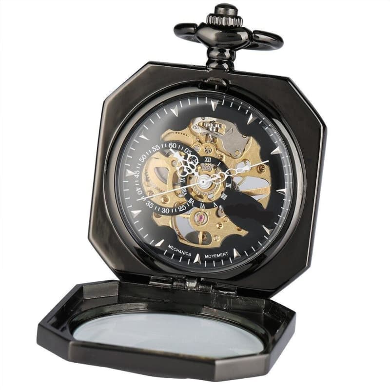 Montre Cadran Octogonal a Gousset - Polygone-Passion Steampunk