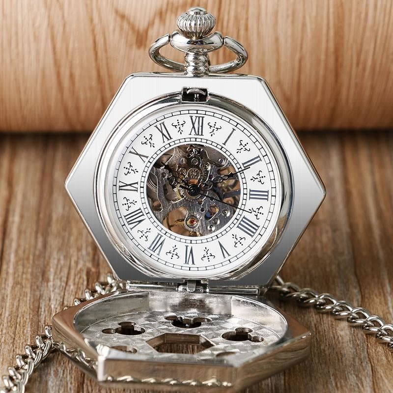 Montre Hexagonale a Gousset - Ermitage-Passion Steampunk
