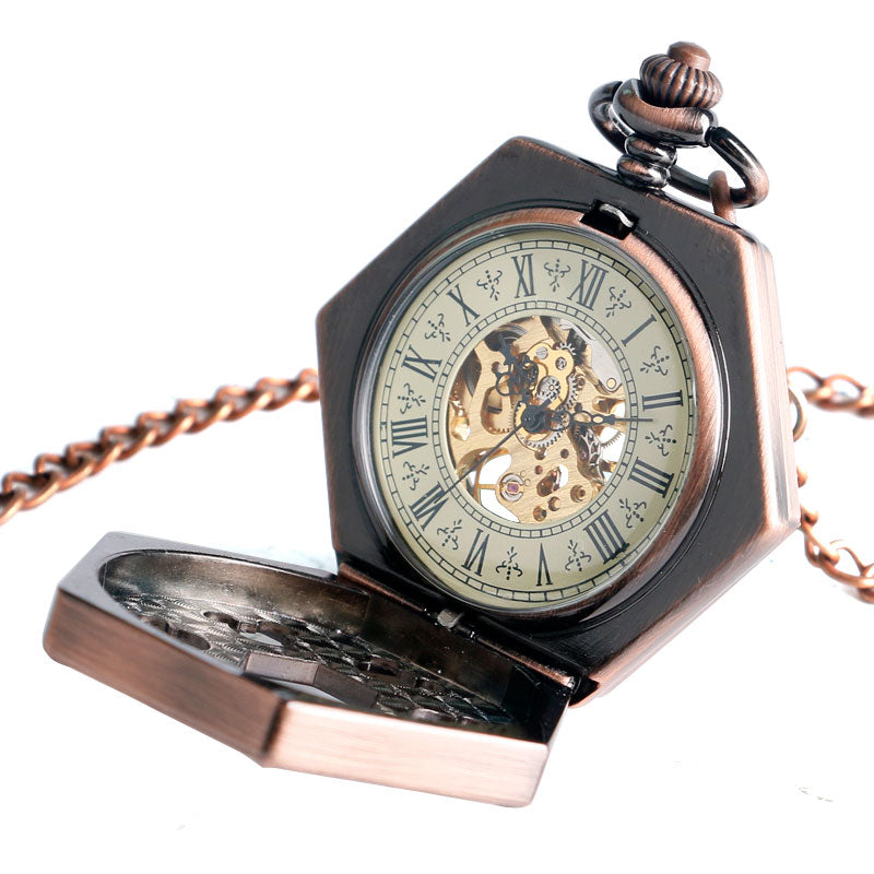 Montre Hexagonale Femme - Gousset Romantique-Passion Steampunk
