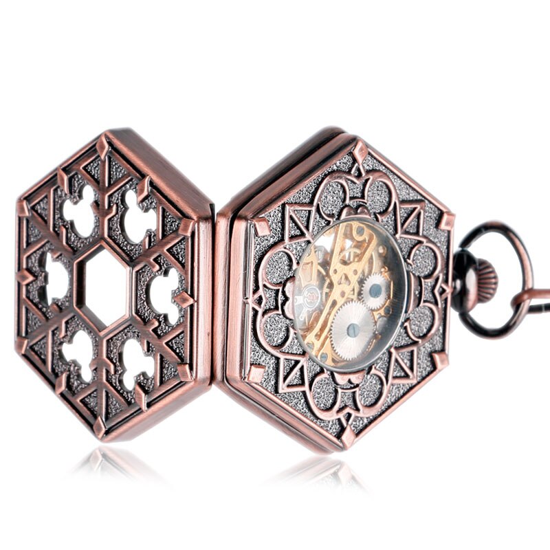 Montre Hexagonale Femme - Gousset Romantique-Passion Steampunk