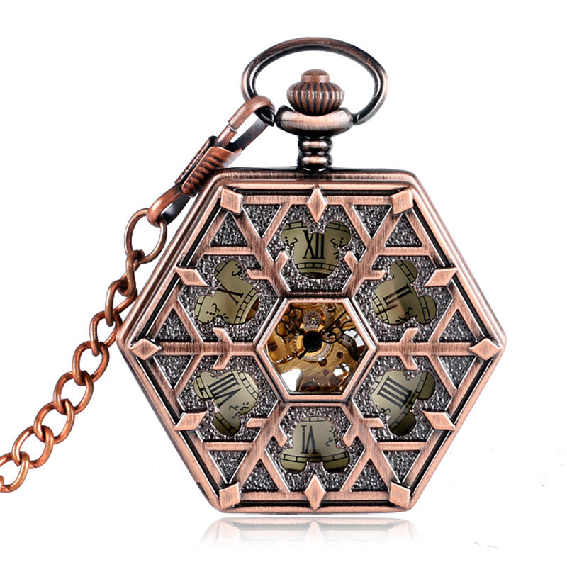 Montre Hexagonale Femme - Gousset Romantique-Passion Steampunk