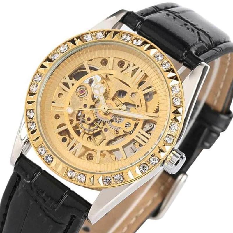 Montre Skeleton Automatique Steampunk - Bracelet Cuir-Passion Steampunk