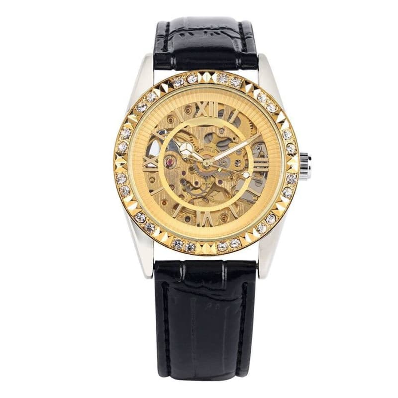 Montre Skeleton Automatique Steampunk - Bracelet Cuir-Passion Steampunk