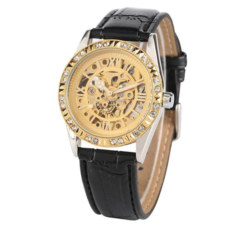Montre Skeleton Automatique Steampunk - Bracelet Cuir-Passion Steampunk