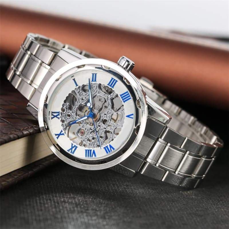 Montre Mécanique Squelette Homme - Cold & White-Passion Steampunk