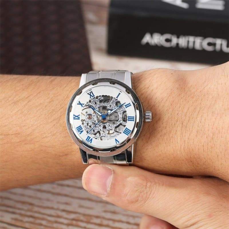Montre Mécanique Squelette Homme - Cold & White-Passion Steampunk