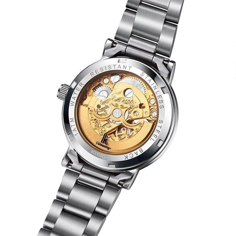 Montre Femme Argentée Squelette-Passion Steampunk