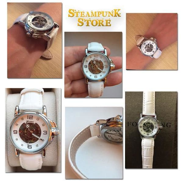 Montre Squelette - Blanche-Passion Steampunk