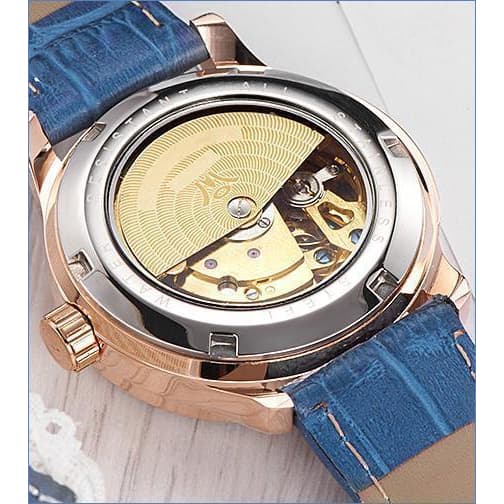 Montre Squelette Femme Bleue-Passion Steampunk