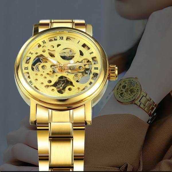 Montre Squelette - Plaqué Or-Passion Steampunk