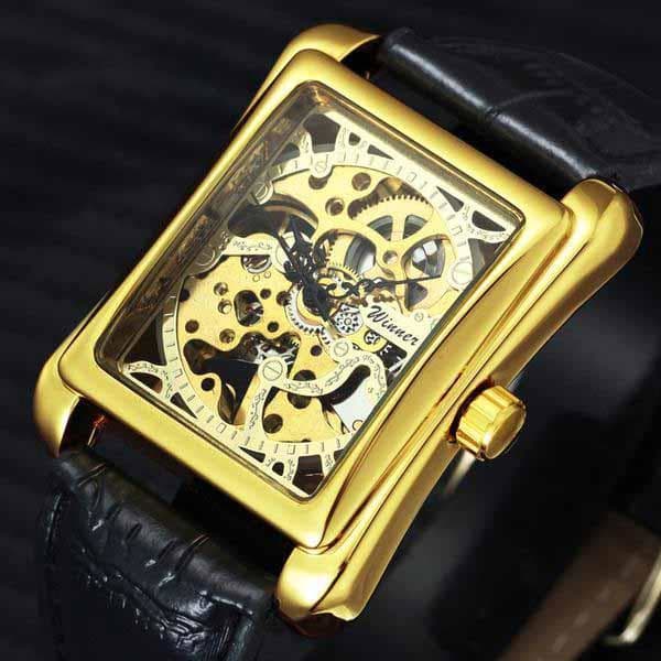 Montre Femme Rectangle - Squelette-Passion Steampunk