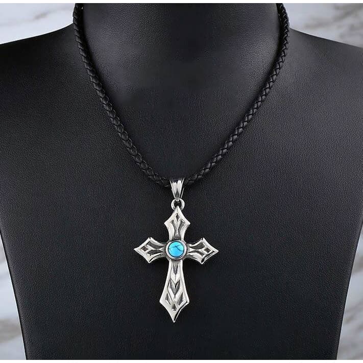 Pendentif Steampunk – Croix retro-Passion Steampunk