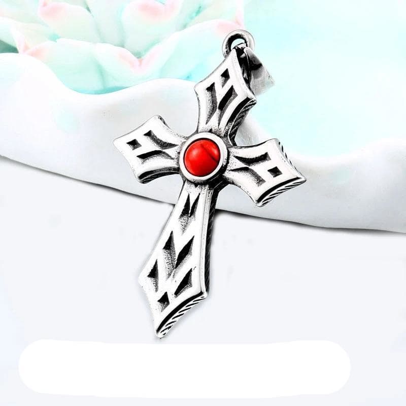 Pendentif Steampunk – Croix retro-Passion Steampunk