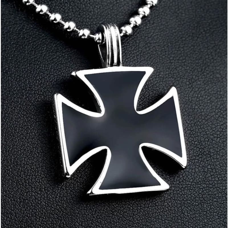 Collier – Pendentif Croix Maltique-Passion Steampunk