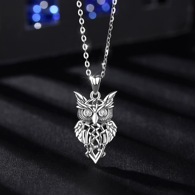 Pendentif Hibou d' Argent Steampunk-Passion Steampunk