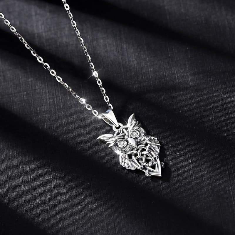Pendentif Hibou d' Argent Steampunk-Passion Steampunk