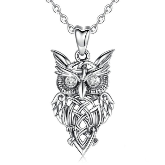 Pendentif Hibou d' Argent Steampunk-Passion Steampunk