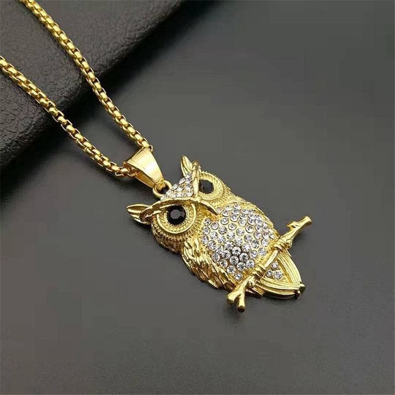 Pendentif Hibou Doré Steampunk-Passion Steampunk