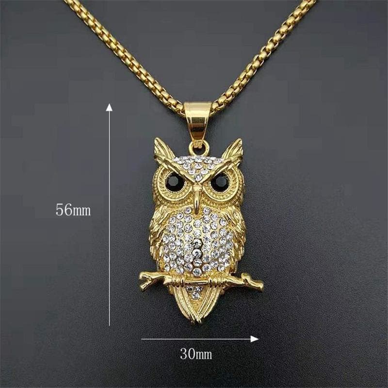Pendentif Hibou Doré Steampunk-Passion Steampunk