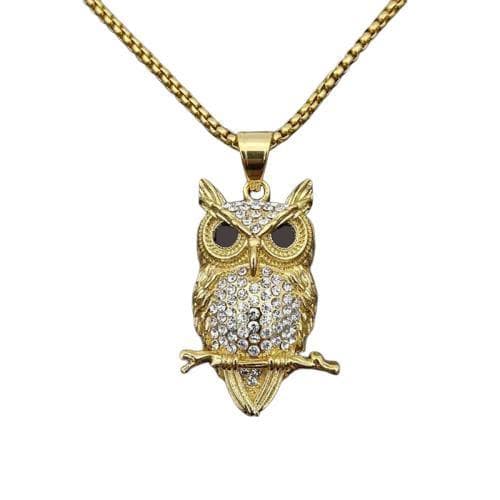 Pendentif Hibou Doré Steampunk-Passion Steampunk