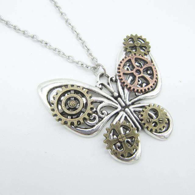 Pendentif Steampunk - Papillon Mécanique-Passion Steampunk