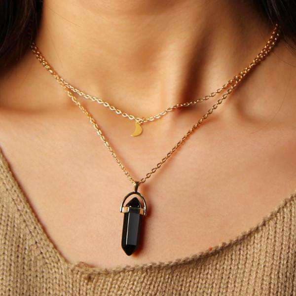 Pendentif Pierre de Lune - De la Terre à la Lune-Passion Steampunk