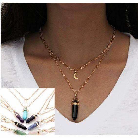 Pendentif Pierre de Lune - De la Terre à la Lune-Passion Steampunk