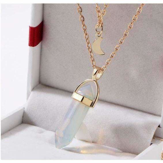 Pendentif Pierre de Lune - De la Terre à la Lune-Passion Steampunk