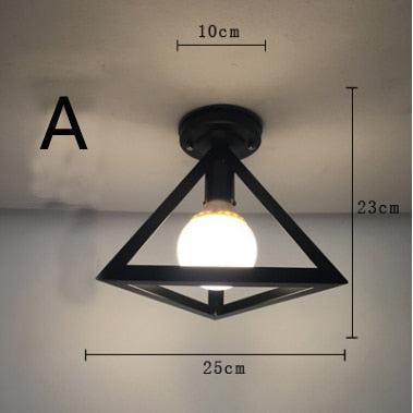 Plafonnier Chambre Industriel Noir - Triangulaire-Passion Steampunk